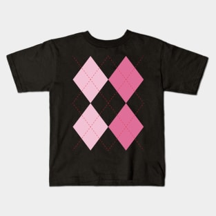 pink argyle Kids T-Shirt